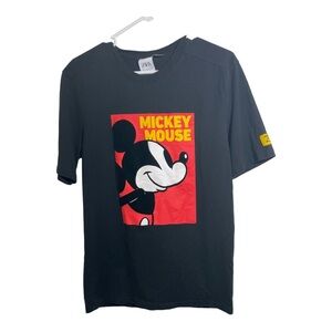 Disney and Zara original Mickey T-shirt . Black Mickey Mouse size Large